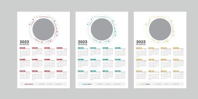 Wall Calendar 2023 vector