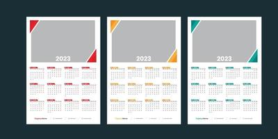 Wall Calendar 2023 vector