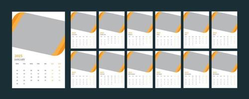 Wall Calendar 2023. vector