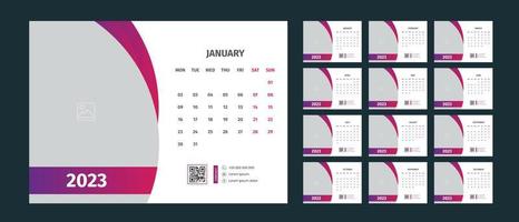 Desk Calendar Design 2023 vector