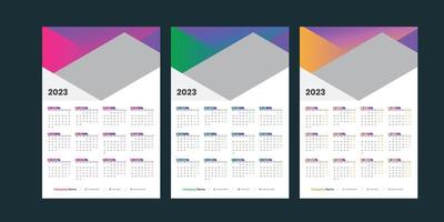 calendario de pared 2023 vector