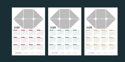 calendario de pared 2023 vector