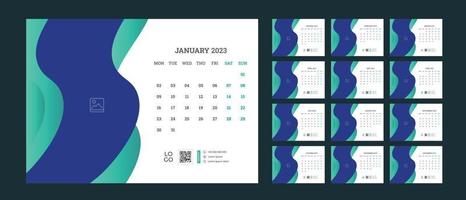 Desk Calendar Design 2023 vector