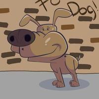 The brown dog vector