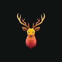 Deer head logo design gradient vector