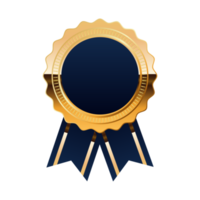 premio qualità distintivo con blu e oro colore png