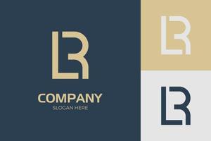 monogram Initial LR logo vector design. Abstract Initial Letter L and R Linked Logo  for Business, Technology and Branding Logos
