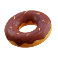 donuts de chocolate ilustración 3d png