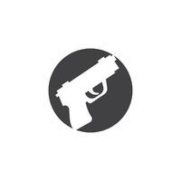 icono de vector de plantilla de ilustración de pistola