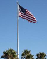 LOS ANGELES - APR 26 - American Flag on Catalina Island at Catalina Film Festival on August 26, 2014 in Avalon, Catalina Island, CA photo