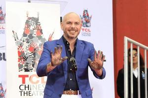 LOS ANGELES - DEC 14 - Pitbull at the Pitbull Hand and Footprint Ceremony at the TCL Chinese Theater IMAX on December 14, 2018 in Los Angeles, CA photo