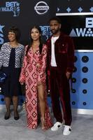 los angeles - 25 de junio myra anderson, jhene aiko, big sean en los premios bet 2017 en el microsoft theater el 25 de junio de 2017 en los angeles, ca foto