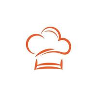 Hat chef logo template vector