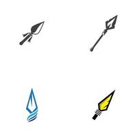 Spear vector illustration icon Template