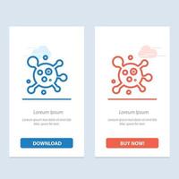 Atom Molecule Science  Blue and Red Download and Buy Now web Widget Card Template vector