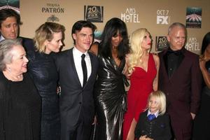 LOS ANGELES - OCT 3 - Kathy Bates, Sarah Paulson, Finn Wittrock, Naomi Campbell, Lady Gaga, Ryan Murphy at the American Horror Story - Hotel Premiere Screening at the Regal 14 Theaters on October 3, 2015 in Los Angeles, CA photo