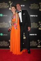 LOS ANGELES - JUN 22 - Amelia Heinle, Peter Bergman at the 2014 Daytime Emmy Awards Arrivals at the Beverly Hilton Hotel on June 22, 2014 in Beverly Hills, CA photo