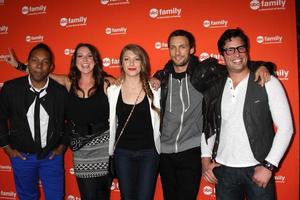 LOS ANGELES - MAY 1 - SO and SO Musical Group arrives at the ABC Family West Coast Upfronts at The Sayers Club on May 1, 2012 in Los Angeles, CA photo