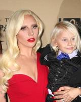 LOS ANGELES - OCT 3 - Lady Gaga, Lennon Henry at the American Horror Story - Hotel Premiere Screening at the Regal 14 Theaters on October 3, 2015 in Los Angeles, CA photo