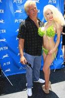 LOS ANGELES - JUL 31 - Alex Stodden, Courtney Stodden at the PETA Pink s Veggie Hot Dog Event at the Hollywood and Highland on July 31, 2013 in Los Angeles, CA photo