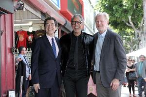 LOS ANGELES - JUN 14 - Norm Eisen, Jeff Goldblum and Ed Begley Jr at the ceremony honoring Jeff Goldblum with a Star on the Hollywood Walk of Fame on June 14, 2018 in Los Angeles, CA photo