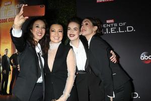 LOS ANGELES - FEB 24  Maurissa Tancharoen, Ming-Na Wen, Elizabeth Henstridge, Natalia Cordova-Buckley at Marvel s Agents Of S H I E L D  100th Episode Party at Ohm Nightclub on February 24, 2018 in Los Angeles, CA photo