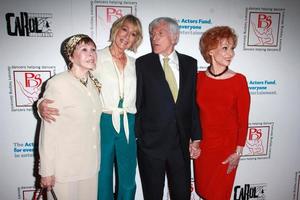LOS ANGELES - MAR 29 - Neile Adams, Sandahl Bergman, Dick Van Dyke, Carol Lawrence at the 28th Annual Gypsy Awards Luncheon at the Beverly Hilton Hotel on March 29, 2015 in Beverly Hills, CA photo