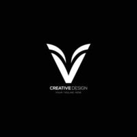 Modern letter V creative monogram logo vector