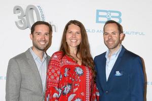 LOS ANGELES - MAR 23 - Mark Pinciotti, Cynthia J. Popp, Casey Kasprzyk at the On Set celebration of 30 Years of Bold and Beautiful and their 23 Daytime Emmy nominations at CBS Televsision City on March 23, 2017 in Los Angeles, CA photo