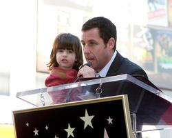 LOS ANGELES - FEB 1 - Adam Sandler, with daughter at the Adam Sandler Hollywood Walk of Fame Star Ceremony at W Hotel on February 1, 2011 in Hollywood, CA photo