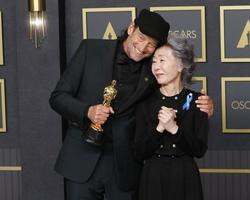 LOS ANGELES - MAR 27 - Troy Kotsur, Youn Yuh-jung at the 94th Academy Awards at Dolby Theater on March 27, 2022 in Los Angeles, CA photo