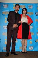 LOS ANGELES - JUN 25 - Travis Van Winkle, Shannyn Sossamon at the 41st Annual Saturn Awards Press Room at the The Castaways on June 25, 2015 in Burbank, CA photo