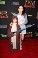 LOS ANGELES - SEP 27 - August Maturo, Rowan Blanchard at the Star Wars Rebels Premiere Screening at AMC Century City on September 27, 2014 in Century City, CA photo