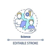 Science concept icon. Professional coaching session abstract idea thin line illustration. Psychological approach. Isolated outline drawing. Editable stroke. vector