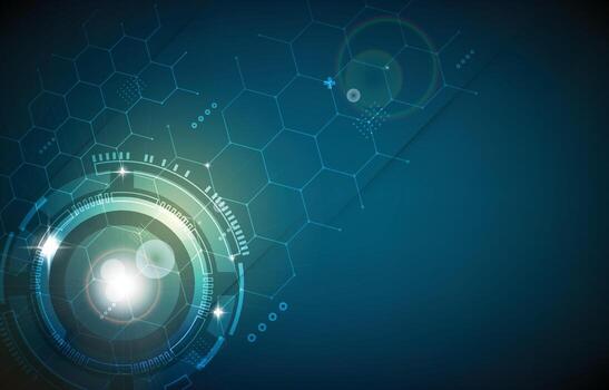 fondo de vector de sistema informático abstracto.tecnología hexagonal futurista