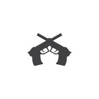 icono de vector de plantilla de ilustración de pistola