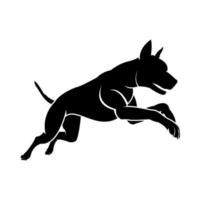Simple dog silhouette illustration vector