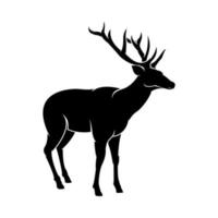 Simple deer silhouette illustration vector