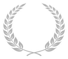 Laurel wreath,  a Symbol of the winner. Wheat ears or rice Sign Silhouette for Logo, Apps, Website, Pictogram, Art Illustration or Graphic Design Element. Format in PNG