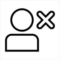 Simple user time icon vector