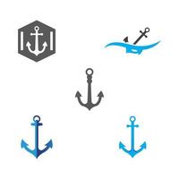 Anchor icon Logo Template vector