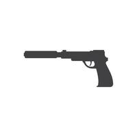 icono de vector de plantilla de ilustración de pistola