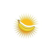 Ilustración de vector de plantilla de icono de plátano