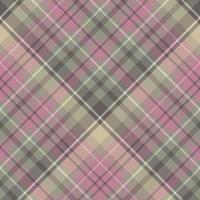 Seamless pattern in interesting pink, beige and light and dark gray colors for plaid, fabric, textile, clothes, tablecloth and other things. Vector image. 2