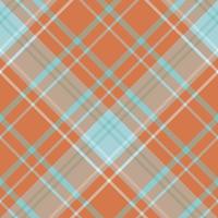 Seamless pattern in interesting orange and water blue colors for plaid, fabric, textile, clothes, tablecloth and other things. Vector image. 2