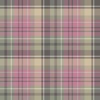 Seamless pattern in interesting pink, beige and light and dark gray colors for plaid, fabric, textile, clothes, tablecloth and other things. Vector image.