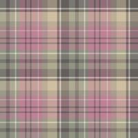 Seamless pattern in interesting pink, beige and light and dark gray colors for plaid, fabric, textile, clothes, tablecloth and other things. Vector image.