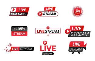 Live Stream YouTube Icon vector