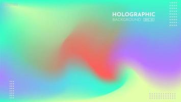 fondo holográfico de vector borroso abstracto
