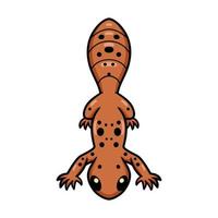 Cute leopard gecko cartoon character vector
